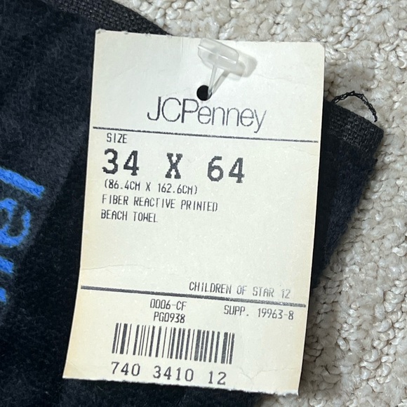 Vintage JC Penney Schim Schimmel Lion Brother Cubs Beach Towel 34x64 NWT - Picture 3 of 6